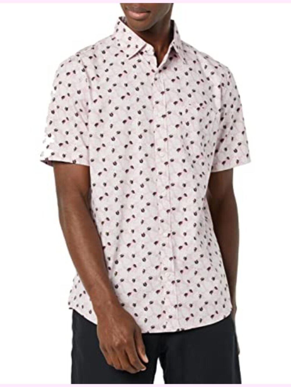 Men's Short Sleeve Dress Shirt with Stretch, Non-Iron, Wrinkle-Free, Classic Fit
